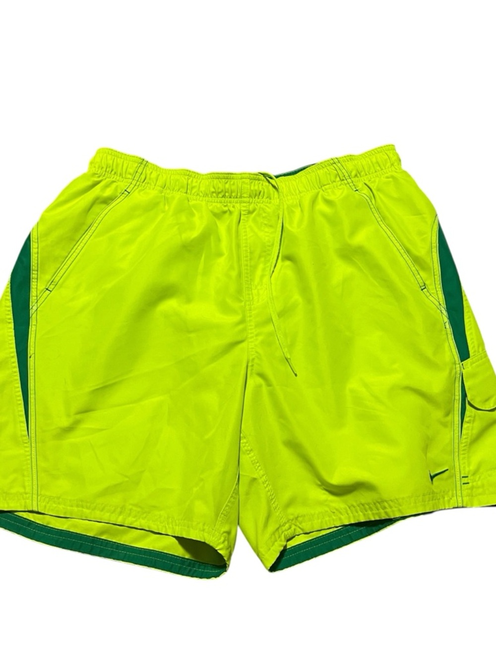Nike Swim Core Velocity 7" Volley Short Men Lemon Green Size XL Beach Summer